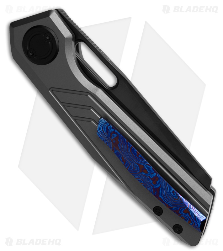 Vosteed Xeno Vanchor Lock Knife Gray Titanium + Timascus Accents (3.2" DLC)