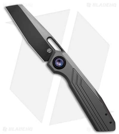 Vosteed Xeno Vanchor Lock Knife Gray Titanium + Timascus Accents (3.2" DLC)
