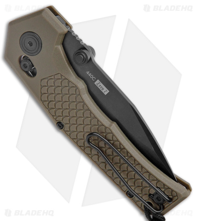 Willumsen Copenhagen Zero7 Cross Bar Knife OD Green GFN (3.5" Black)