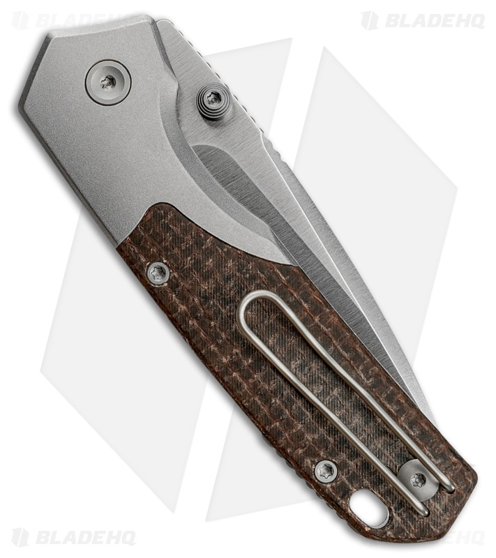Vosteed Psyop 299 Top Liner Lock Knife Ti/ Brown GID Micarta (3" Satin)