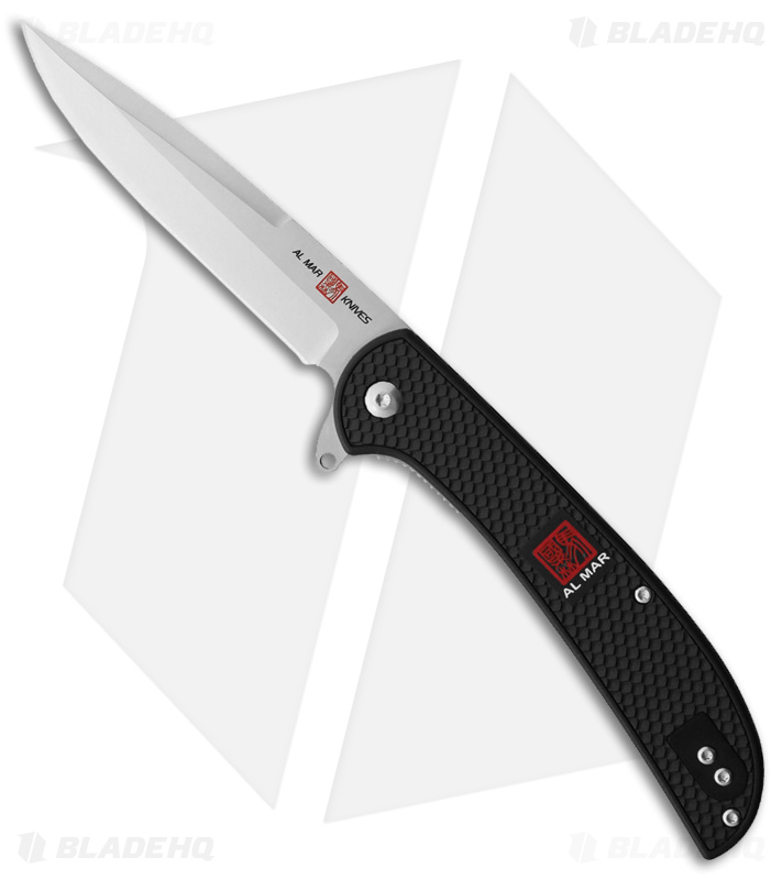 Al Mar Ultralight Eagle Liner Lock Knife Black FRN (4" Satin)