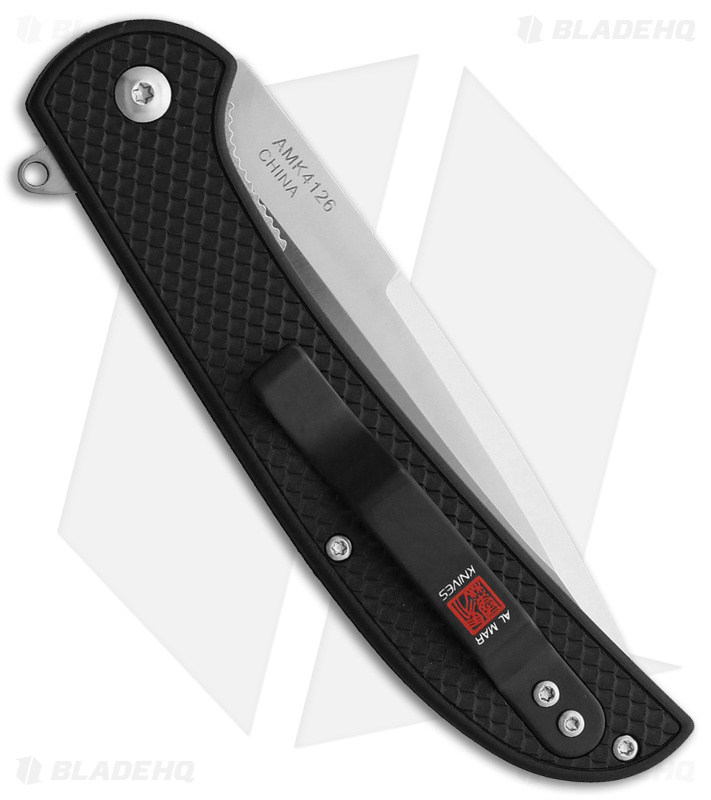 Al Mar Ultralight Eagle Liner Lock Knife Black FRN (4" Satin)