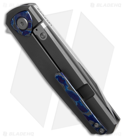 Alliance Designs EZE 2.0  Frame Lock Knife Dark Ti W/Speedholes (3" Satin)