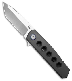Alliance Designs EZE 2.0  Frame Lock Knife Dark Ti W/Speedholes (3" Satin)