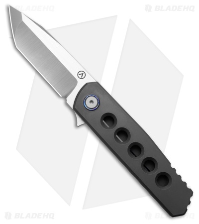 Alliance Designs EZE 2.0  Frame Lock Knife Dark Ti W/Speedholes (3" Satin)