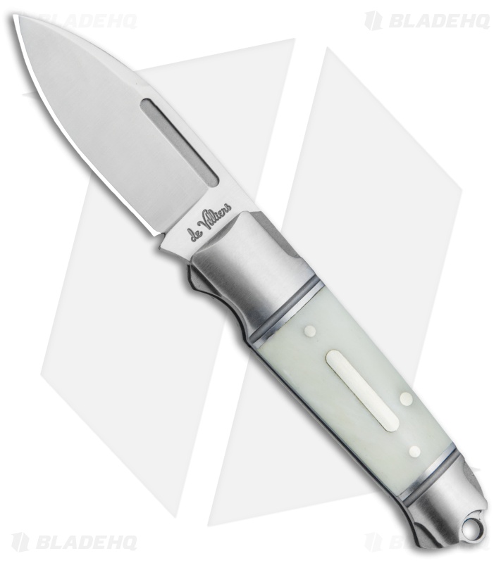 Andre de Villiers Mini Impi Slip Joint Knife White Bone (2" Satin) AdV