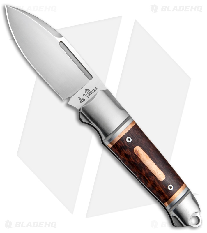 Andre de Villiers Custom Impi Slip Joint Knife Rosewood/Copper (3" Satin) AdV