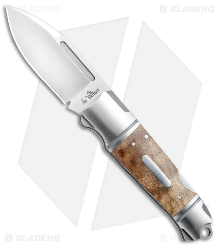 Andre de Villiers Impi Lockback Knife Burl Wood (3.1" Satin) AdV