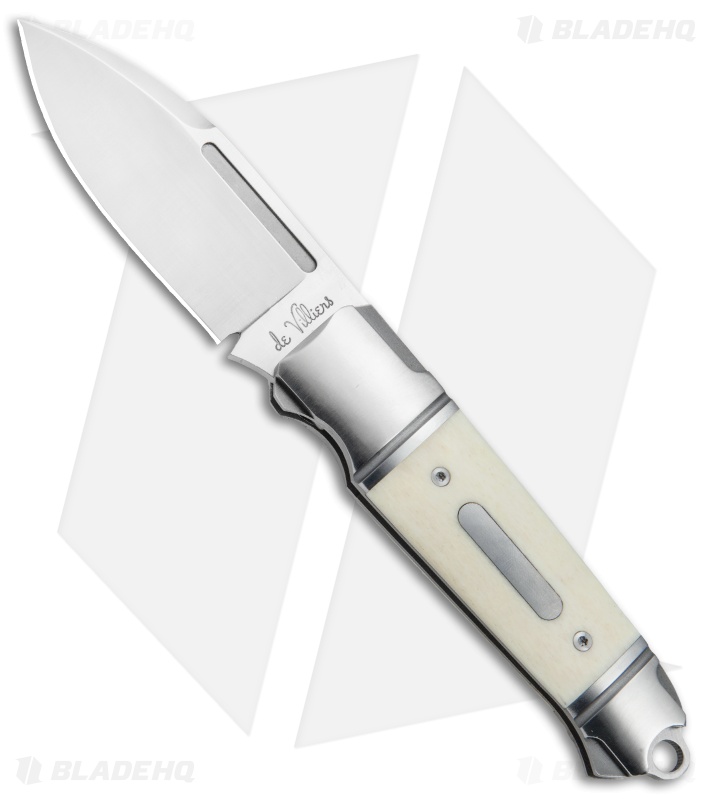 Andre de Villiers Impi Slip Joint Knife White Bone (3" Satin) AdV