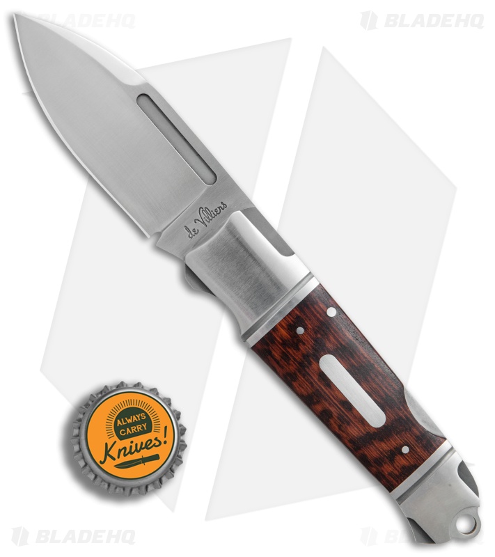 Andre de Villiers Impi Lockback Knife Snakewood (3.1" Satin) AdV