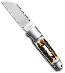 Andre de Villiers Pocket Butcher Slip Joint Knife Burnt Stag (2.9" Satin) AdV