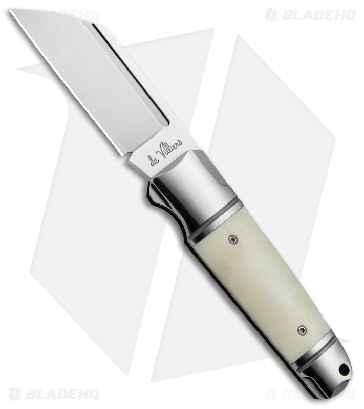 Andre de Villiers Pocket Butcher Slip Joint Knife White Bone (2.9" Satin) AdV
