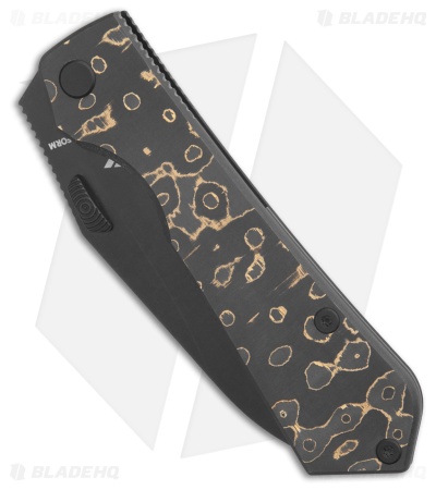 Arcform Theory Frame Lock Knife Camo Carbon Gold Fat Carbon (3.5" Black DLC)