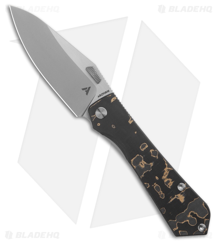 Arcform Theory Frame Lock Knife Gold Camo Fat Carbon (3.5" BB/Satin)