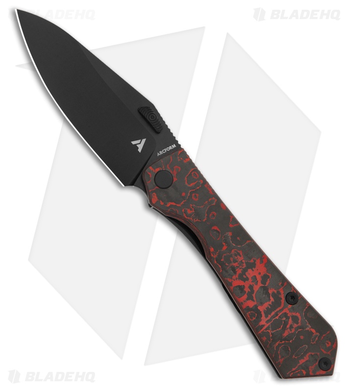 Arcform Theory Frame Lock Knife Lava Flow Fat Carbon/Black Ti (3.5" DLC)