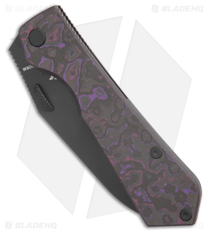 Arcform Theory Frame Lock Knife Purple Haze Fat Carbon (3.5" Black DLC)