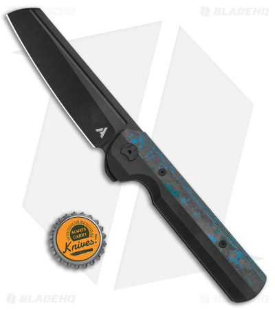 Arcform Slimfoot Frame Lock Knife Blue Fat Carbon (3.5" Black SW) TuffKnives