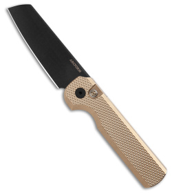 Arcform Slimfoot Automatic Push Button Knife Textured Bronze (3.5" Black)