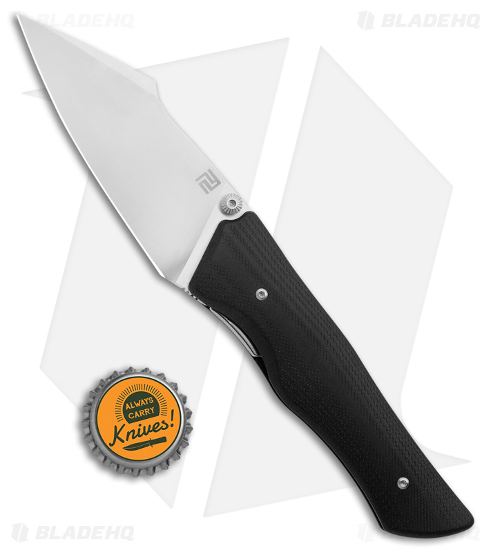 Artisan Cutlery Ahab Liner Lock Knife Black G-10 (3.75" Satin)