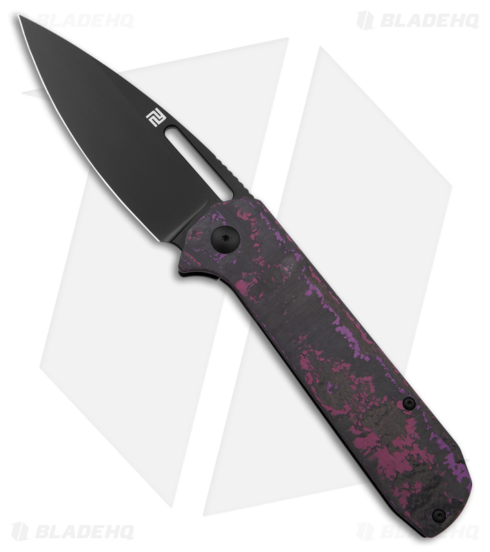 Artisan Cutlery Arion Ti Frame Knife CF Purple - Blade HQ