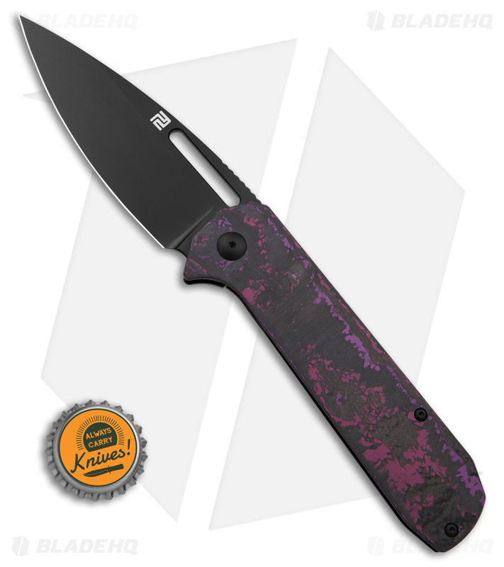 Artisan Cutlery Arion Ti Frame Knife CF Purple - Blade HQ