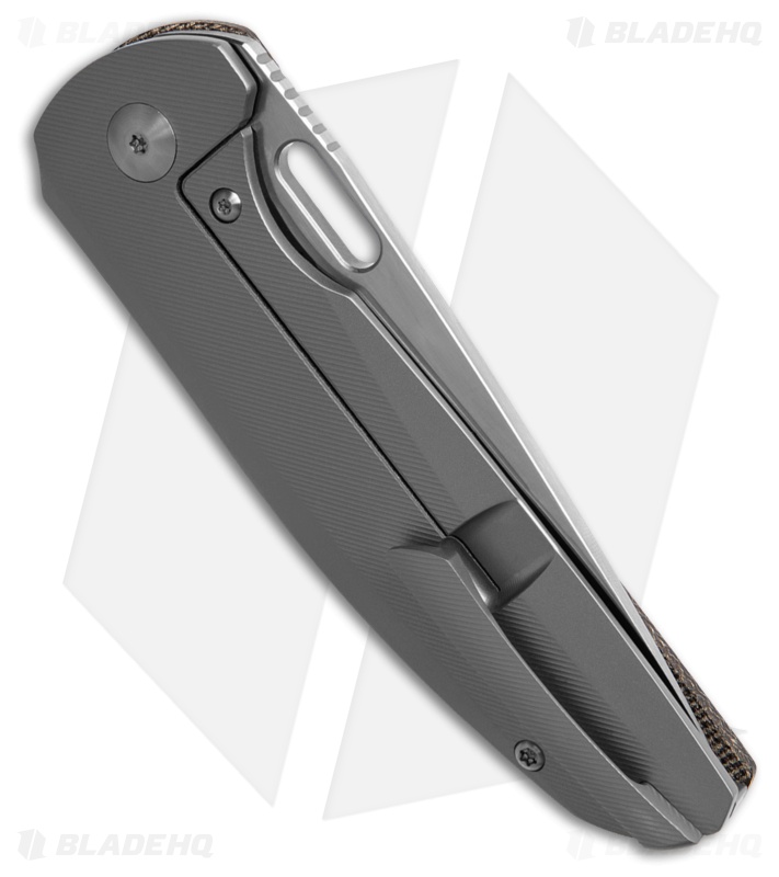 Artisan Cutlery Satyr Frame Lock Knife Micarta/Ti (3.4" Sand Polish) 1852G-ODG