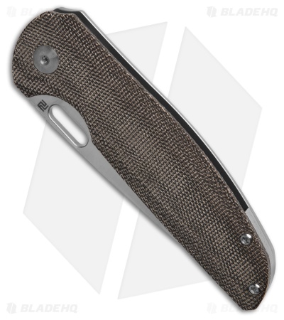 Artisan Cutlery Satyr Frame Lock Knife Micarta/Ti (3.4" Sand Polish) 1852G-ODG