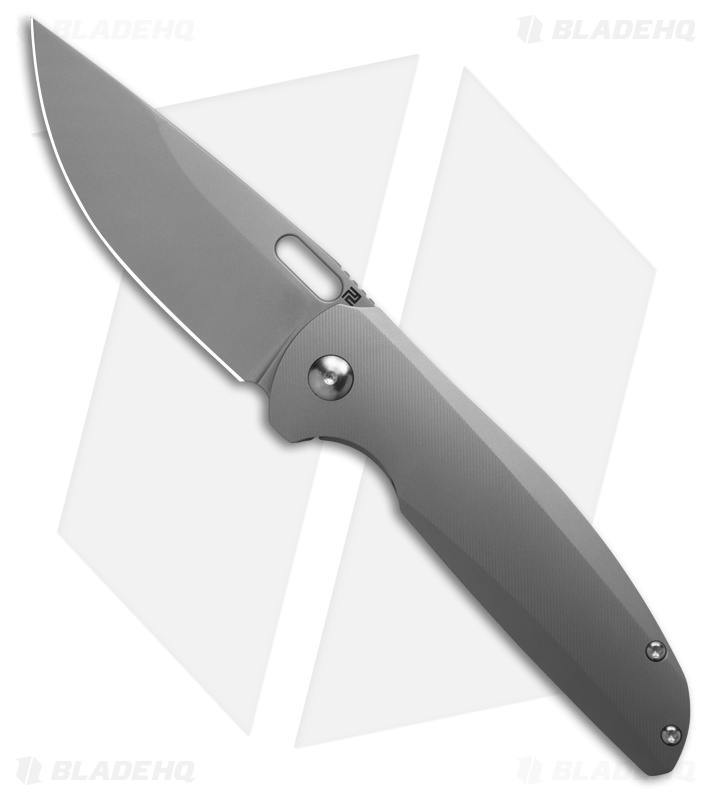 Artisan Cutlery Satyr Frame Lock Knife Textured Titanium (3.4" Bead Blast)