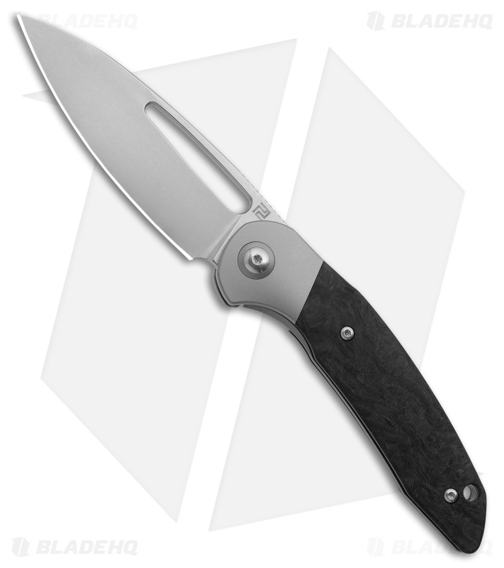 Artisan Cutlery Tylos Folding Knife Black CF SW - Blade HQ