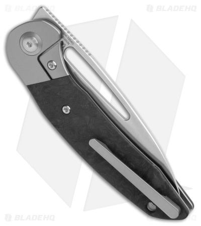 Artisan Cutlery Tylos Folding Knife Black Marble Carbon Fiber (3.25" Stonewash)