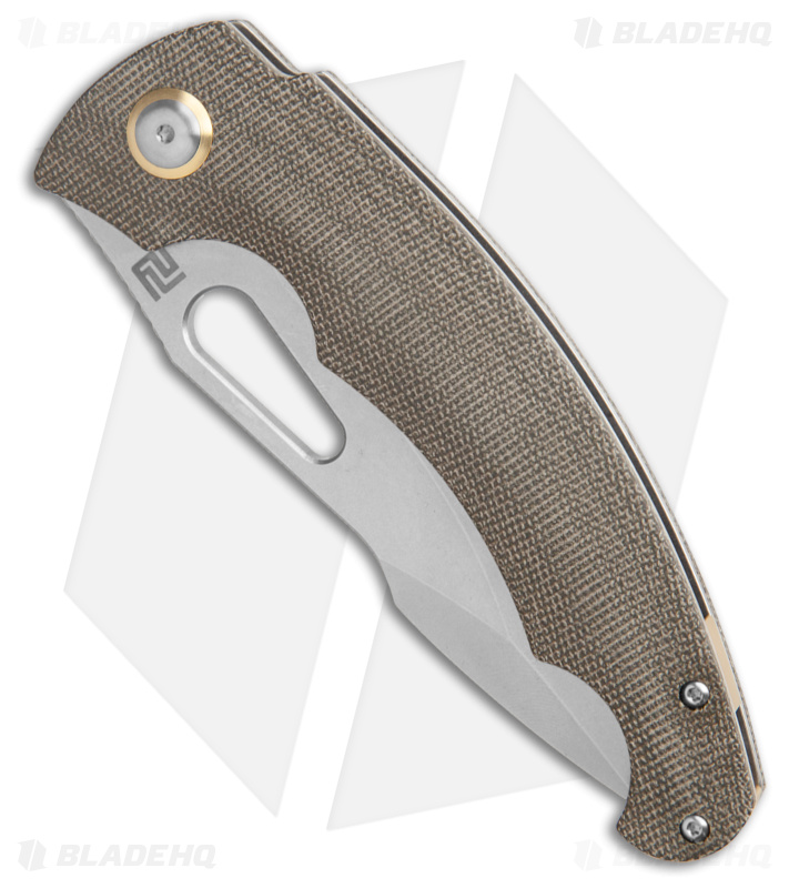 Artisan Cutlery Xcellerator Liner Lock Knife Green Micarta (3.86" SW)