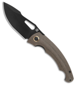 Artisan Cutlery Xcellerator Liner Lock Knife Green Micarta (3.86" Black)