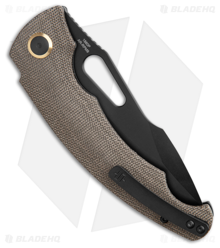 Artisan Cutlery Xcellerator Liner Lock Knife Green Micarta (3.86" Black)