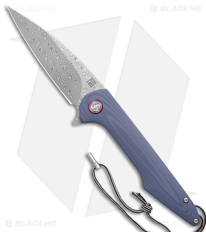 Artisan Cutlery Archaeo Liner Lock Knife Blue G-10 (3.5" Damascus) ATZ1821NL-BUC