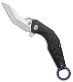 Artisan Cutlery Cobra Liner Lock Karambit Knife CF/Blue (3.5" Satin M390)