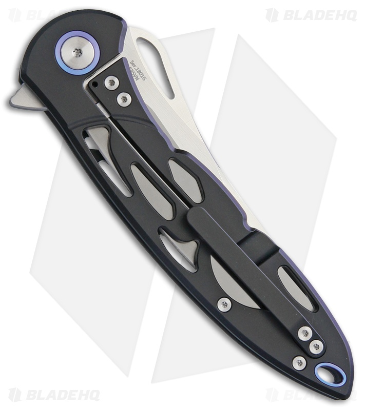 Artisan Cutlery Hoverwing Frame Lock Knife Black Titanium (3.75" Satin S35VN)