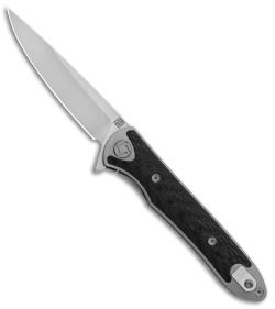 Artisan Cutlery Shark Liner Lock Knife CF/Titanium (3" Stonewash) 1707GS-GY