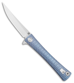 Artisan Cutlery S Waistline LinerLock Knife Blue Titanium (4" Satin Bohler M390)