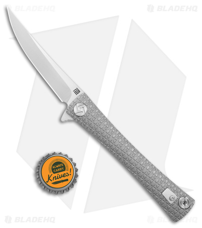 Artisan Cutlery S Waistline LinerLock Knife Gray Titanium (4" Satin Bohler M390)