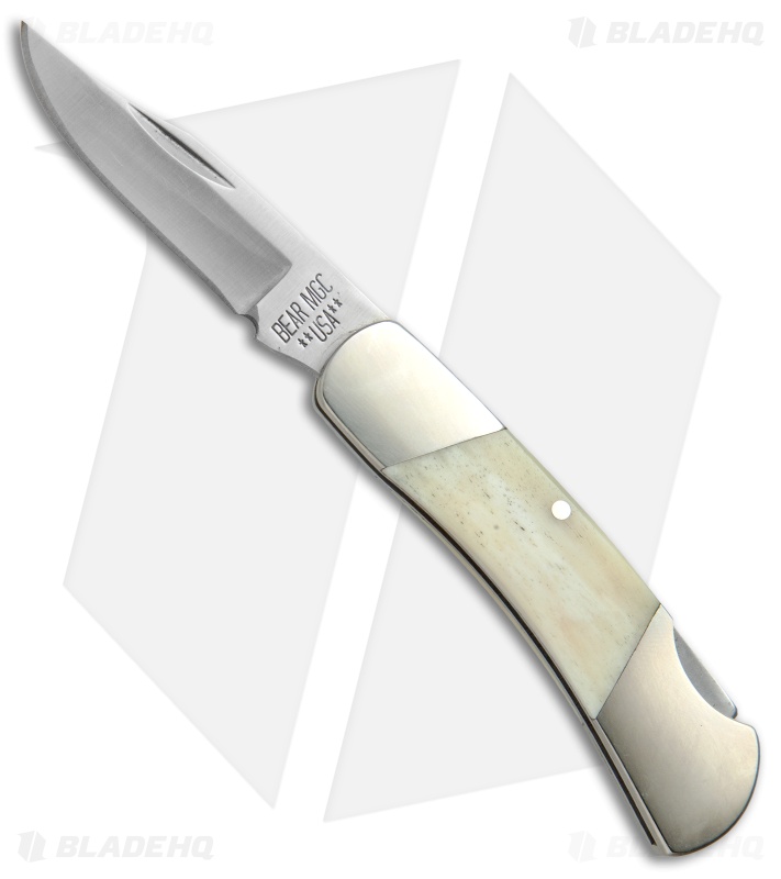Bear & Son Executive Pocket Knife 3" White Smooth Bone - WSB26 