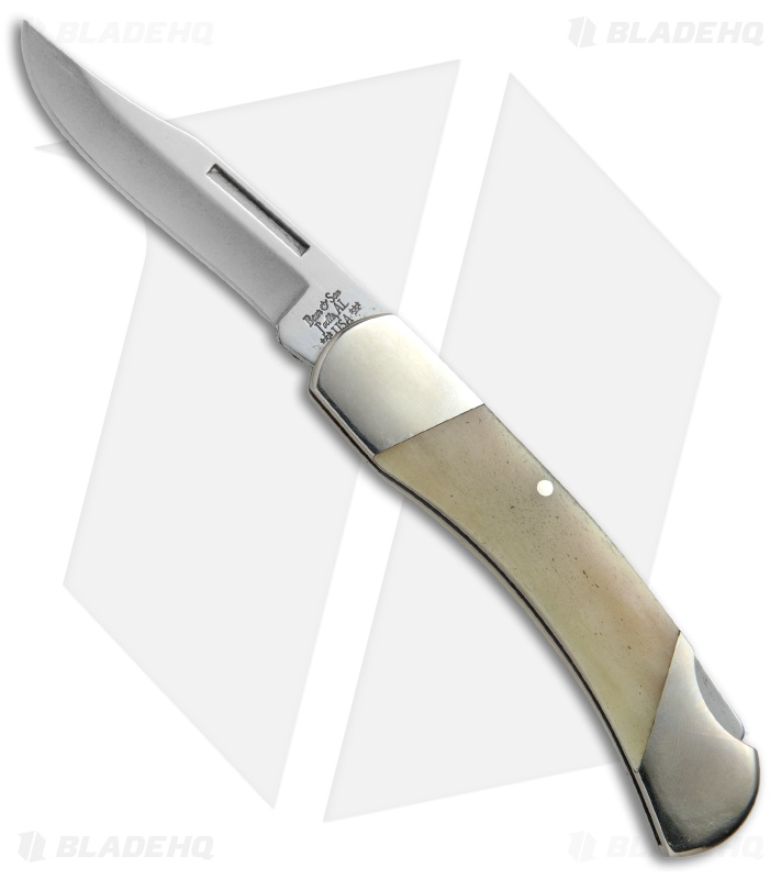 Bear & Son Midsize Lockback Knife Smooth White Bone (2.6