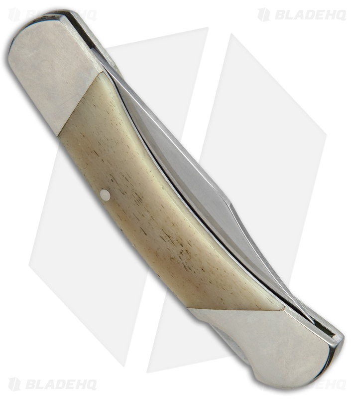 Bear & Son Midsize Lockback Knife Smooth White Bone (2.6
