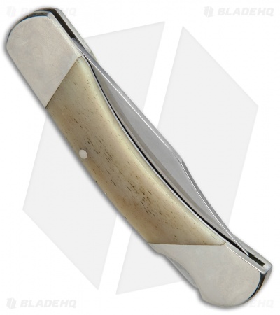 Bear & Son Midsize Lockback Knife Smooth White Bone (2.6" Satin) WSB05