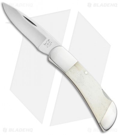 【Samuel Biggin & Son】【白蝶貝/純銀継手】サーバーセット Bear & Son Midsize Lockback Knife White Bone (2.5