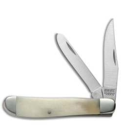 Bear & Son Mini Trapper 3.5" Pocket Knife White Bone - WSB07