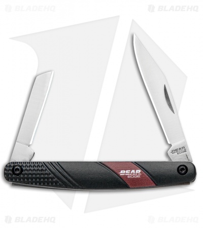 Bear Edge Traditional 2-Blade Slip Joint Knife Black (2.13" Satin) 61531 