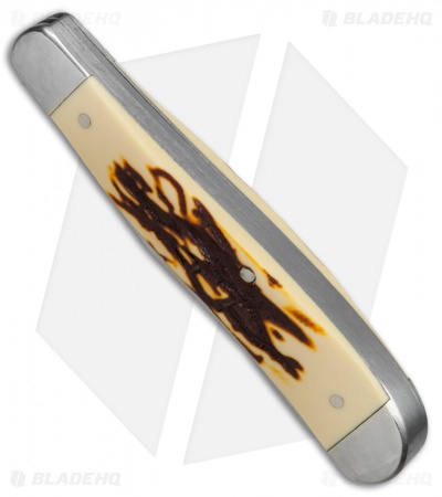Bear & Son Slimline Trapper 3.75" Pocket Knife Stag Delrin -  SD248