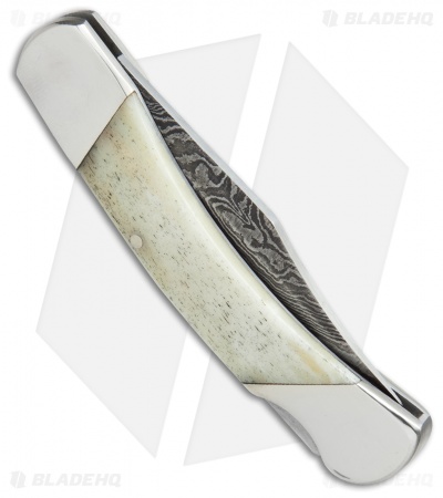 Bear & Son Lockback Knife 3.75" Smooth White Bone WSB05D