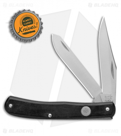 Bear & Son  Large Trapper Traditional Pocket Knife 4.125" Black Delrin 354