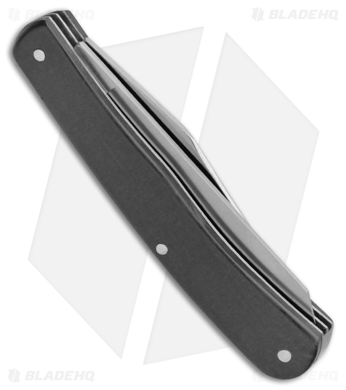 Bear & Son  Large Trapper Traditional Pocket Knife 4.125" Black Delrin 354